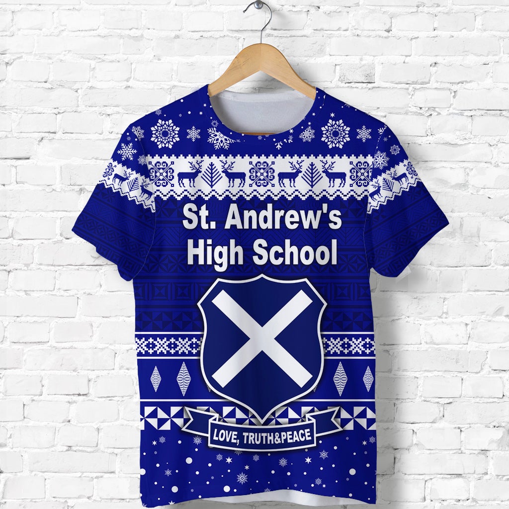 custom-personalised-st-andrews-high-school-christmas-t-shirt-simple-style