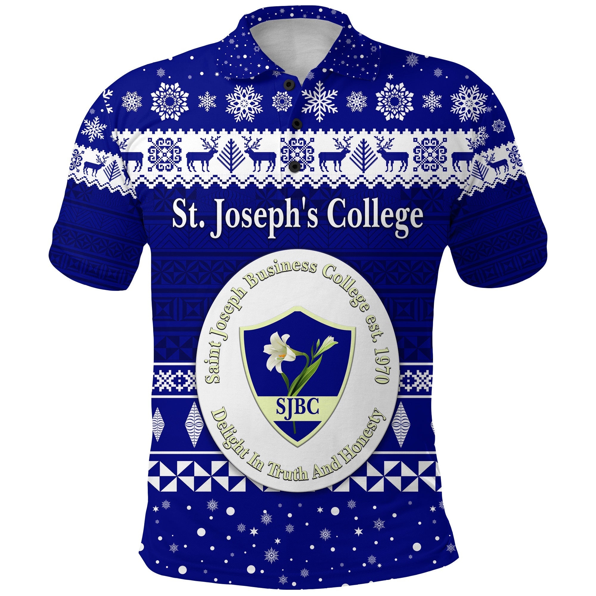 custom-personalised-st-josephs-college-christmas-polo-shirt-simple-style