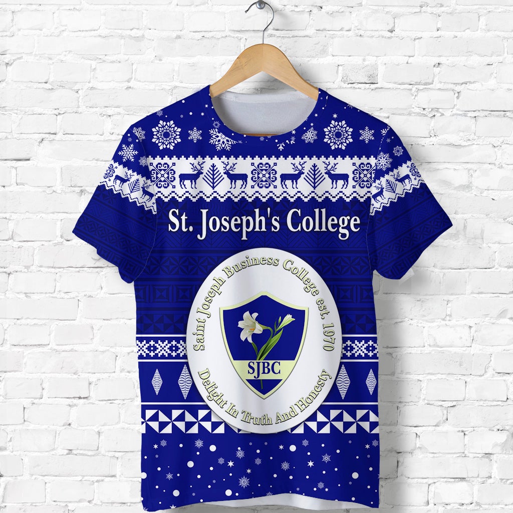 custom-personalised-st-josephs-college-christmas-t-shirt-simple-style