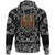 Viking Hoodie Stylized Wolf In Ethnic Dark Background with Bandana Paisley Style RLT12 - Wonder Print Shop