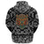 Viking Hoodie Stylized Wolf In Ethnic Dark Background with Bandana Paisley Style RLT12 - Wonder Print Shop