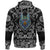 Viking Hoodie Stylized Wolf In Ethnic with Bandana Paisley Style RLT12 - Wonder Print Shop