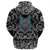 Viking Hoodie Stylized Wolf In Ethnic with Bandana Paisley Style RLT12 - Wonder Print Shop