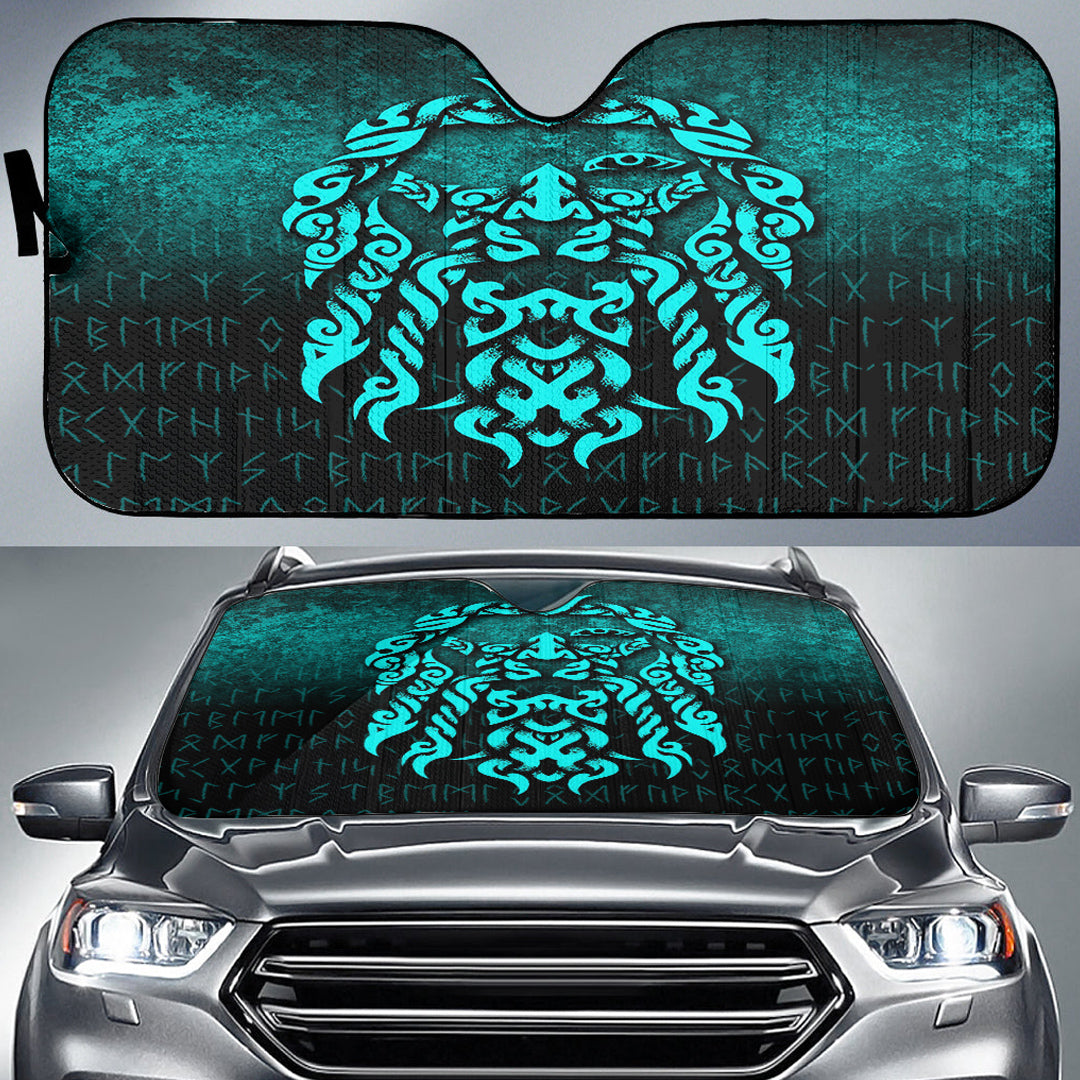 viking-auto-sun-shades-viking-god-odin-allfather-in-asgard-raven-god-cyan-version-auto-sun-shades