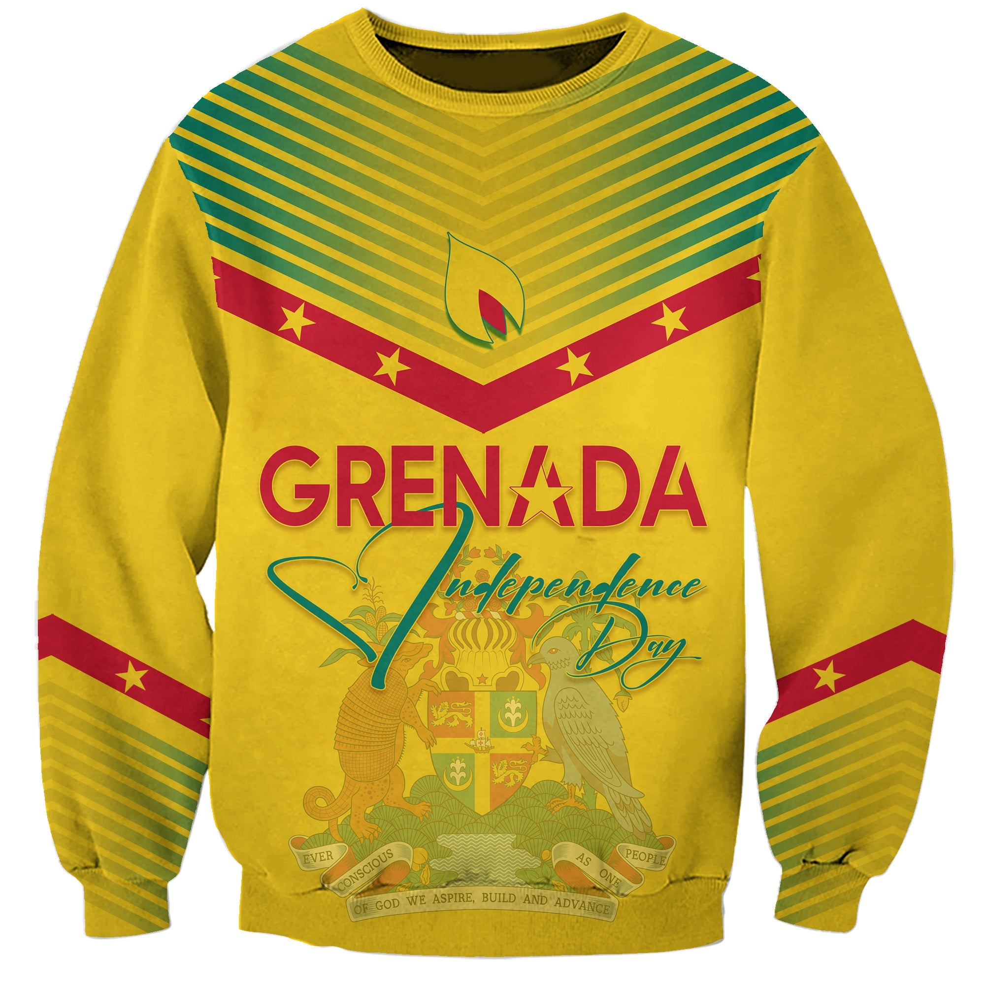 Grenada Independence Day Sweatshirt Geometric Style Ver 02 - Wonder Print Shop