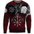 Viking Sweatshirts Raven Of Odin and Symbol Viking On Blood Background RLT12 - Wonder Print Shop