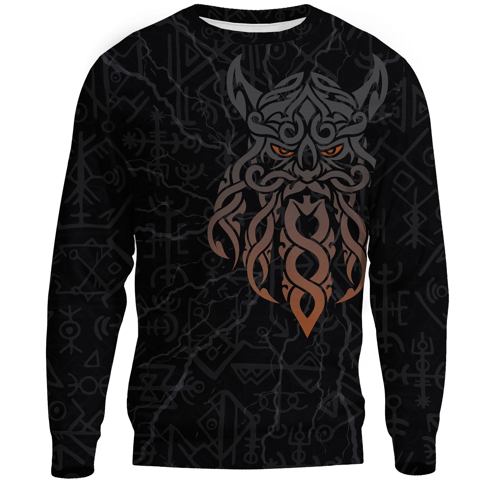 Viking Sweatshirt, Odin God Furthark Tattoo Special RLT12 - Wonder Print Shop