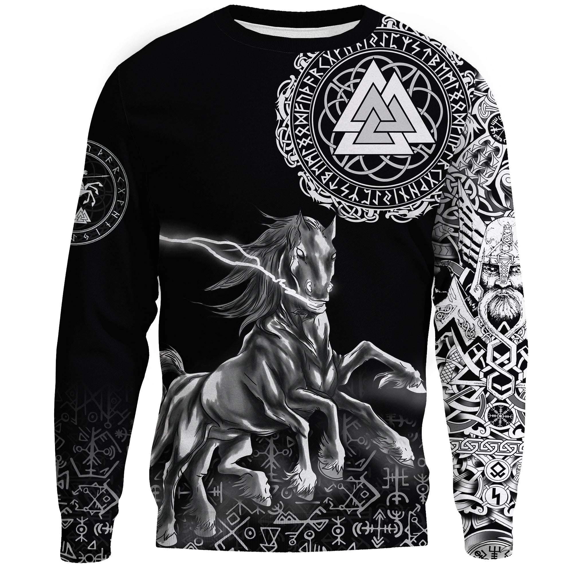 Viking Sweatshirt - Sleipnir Odin RLT12 - Wonder Print Shop