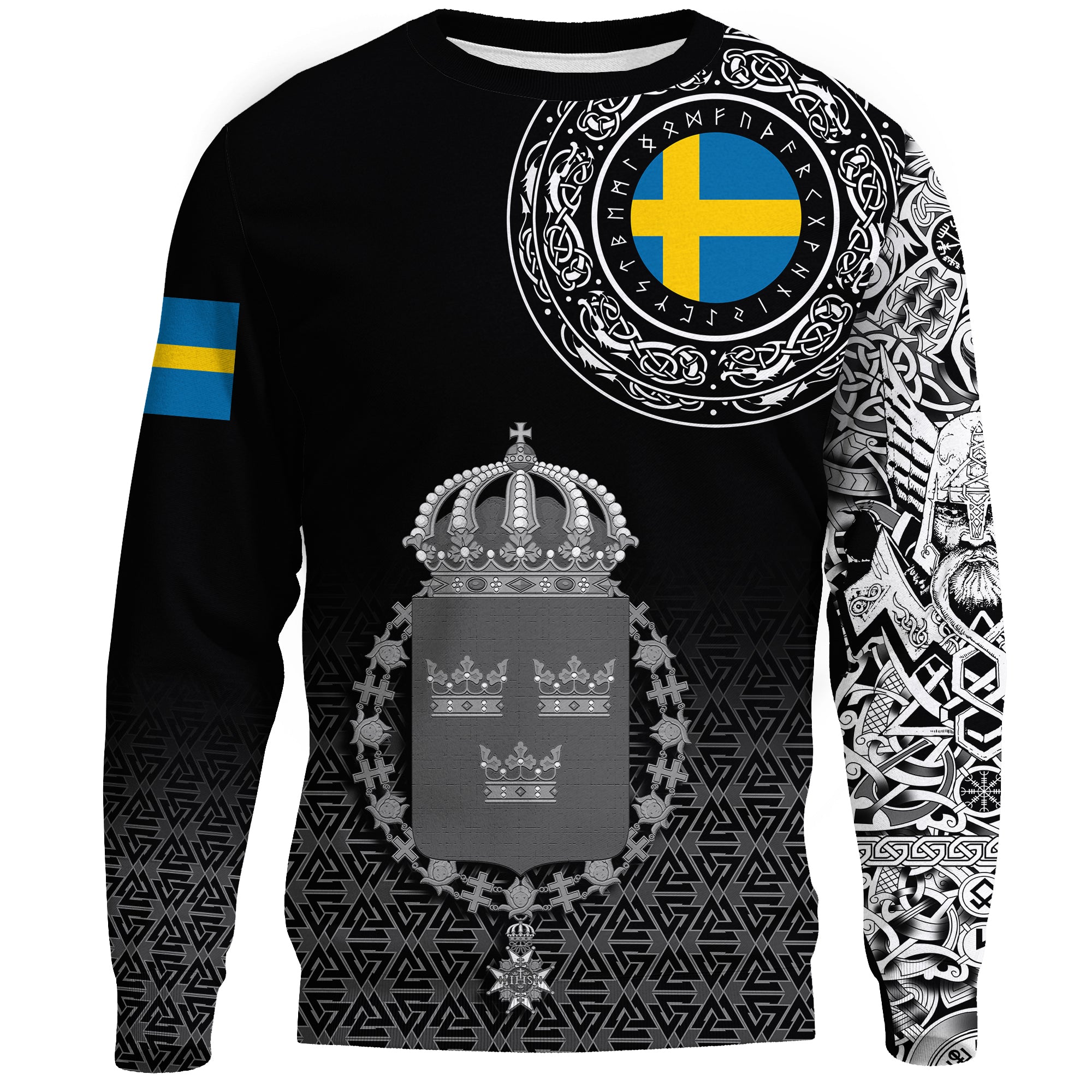 viking-sweatshirt-sweden-coat-of-arms