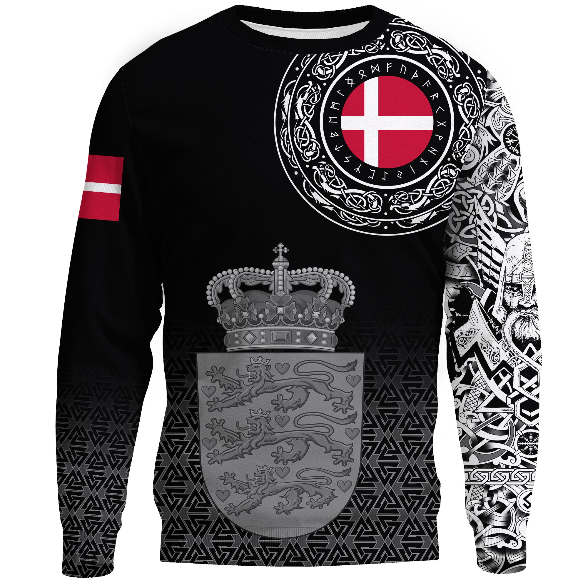 viking-sweatshirt-denmark-coat-of-arms