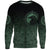 Viking Sweatshirt Knitted Long - Sleeved Sweater, Ethnic Odin Raven Green RLT12 - Wonder Print Shop