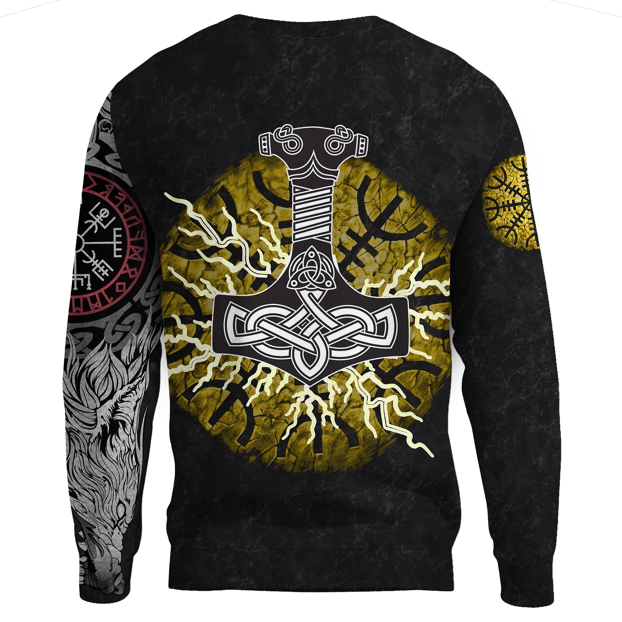 viking-sweatshirts-fenrir-fight-mjolnir-of-thor-on-helm-of-awe