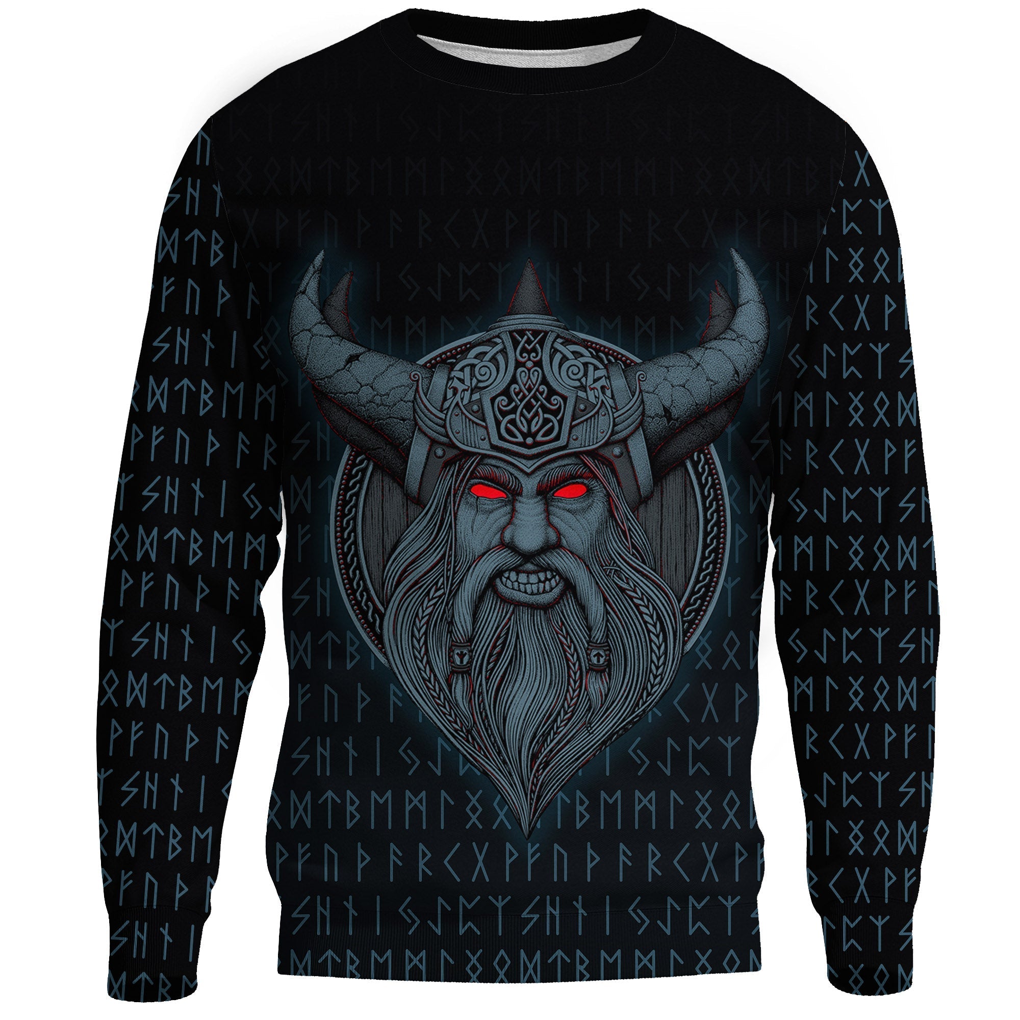 Viking Sweatshirt - Odin Angry RLT12 - Wonder Print Shop