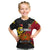 (Custom Text and Number) The Kumuls PNG T Shirt KID Papua New Guinea Polynesian Dynamic Style Black - Wonder Print Shop