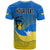 Custom Ukraine T Shirt National Flag Style - Wonder Print Shop