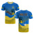 Custom Ukraine T Shirt National Flag Style - Wonder Print Shop