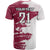 Custom Qatar Football WC 2022 T Shirt The Maroon Flag Style - Wonder Print Shop