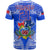 Custom Toa Samoa Polynesian Rugby T Shirt Samoan Flag Blue Color - Wonder Print Shop