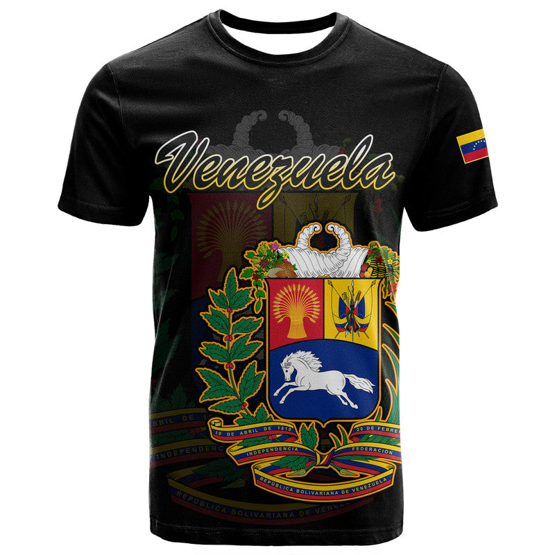 Custom Venezuela Coat Of Arms T Shirt - Wonder Print Shop