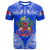 Custom Toa Samoa Polynesian Rugby T Shirt Samoan Flag Blue Color - Wonder Print Shop