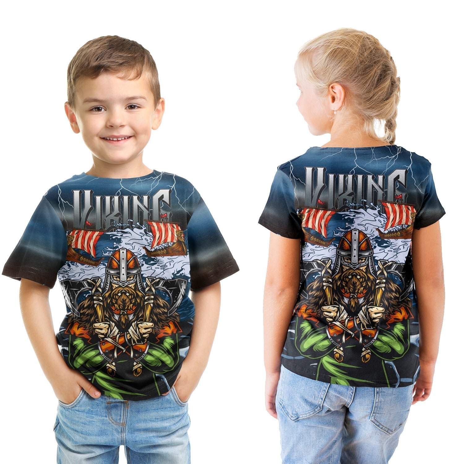 Viking T shirt Kid 3D - Odin RLT12 - Wonder Print Shop