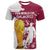 Custom Qatar Football WC 2022 T Shirt The Maroon Flag Style - Wonder Print Shop