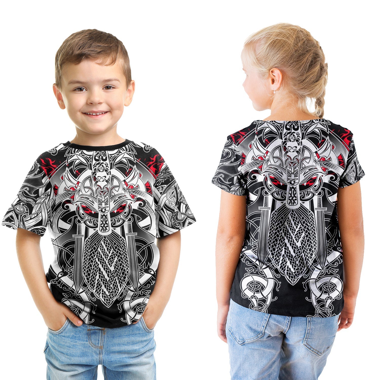 Viking T shirt Kid - Odin Eternal Flame RLT12 - Wonder Print Shop