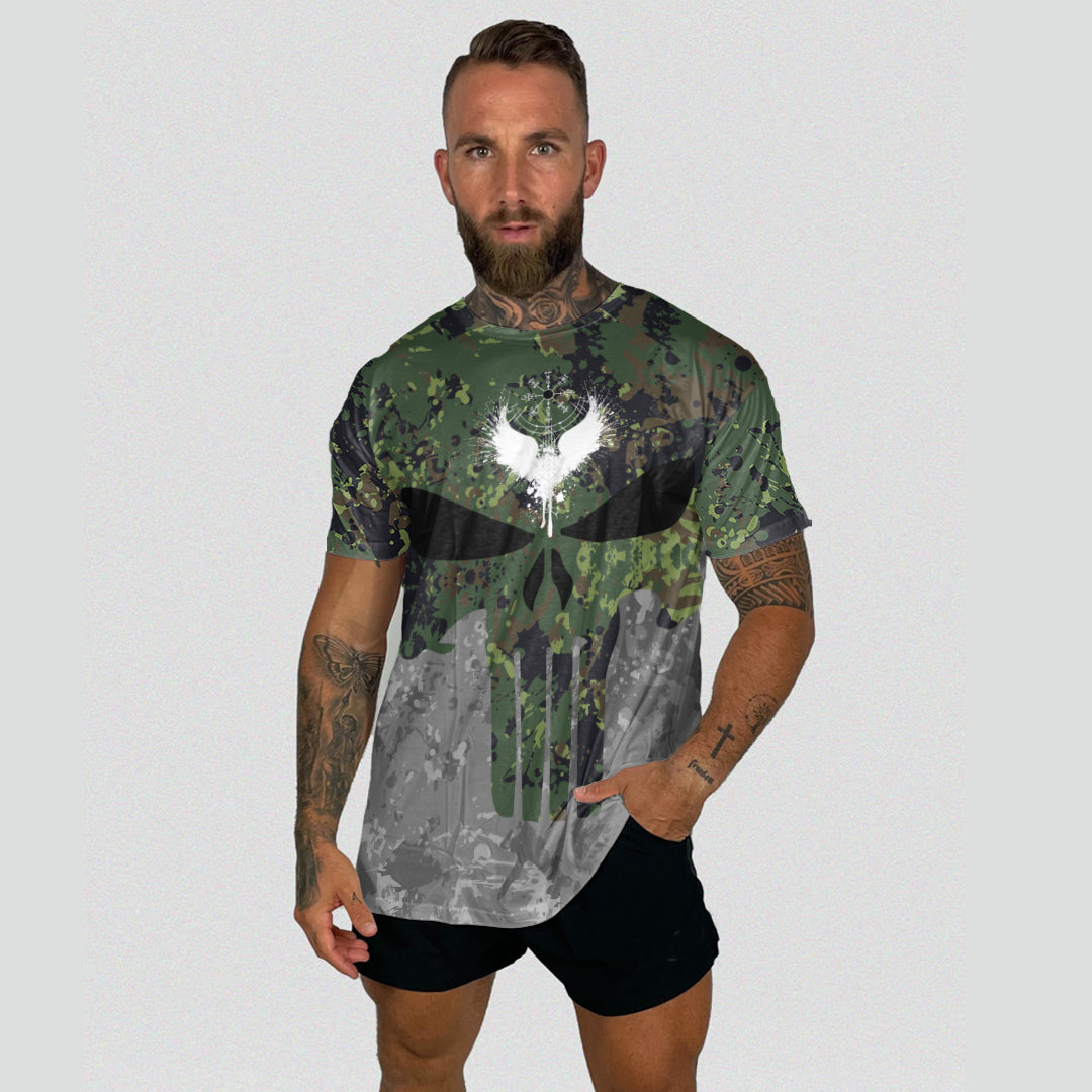 Viking Viking Skull Punisher Style Camo T Shirt RLT12 - Wonder Print Shop