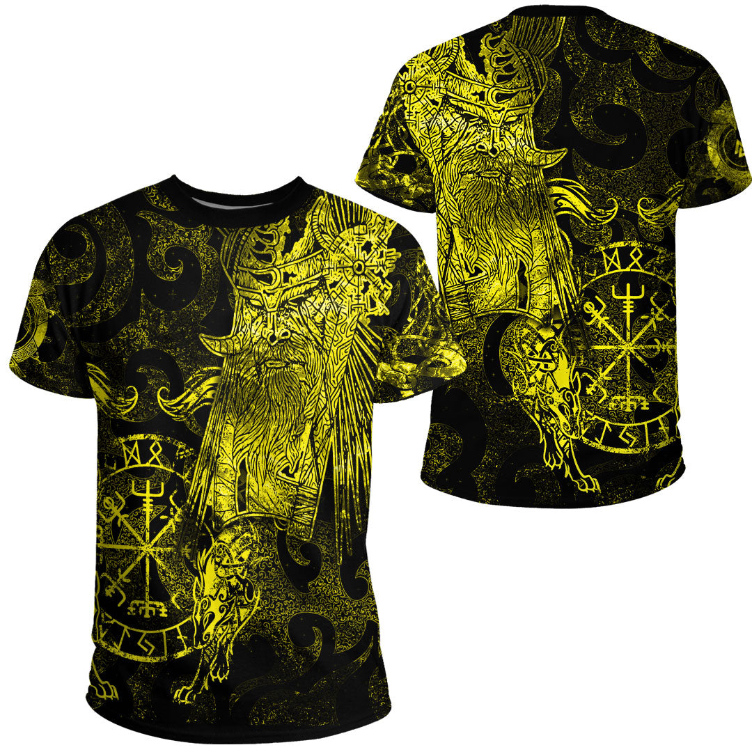 Viking Clothing Viking Odin Tattoo Yellow Version T Shirt RLT12 - Wonder Print Shop