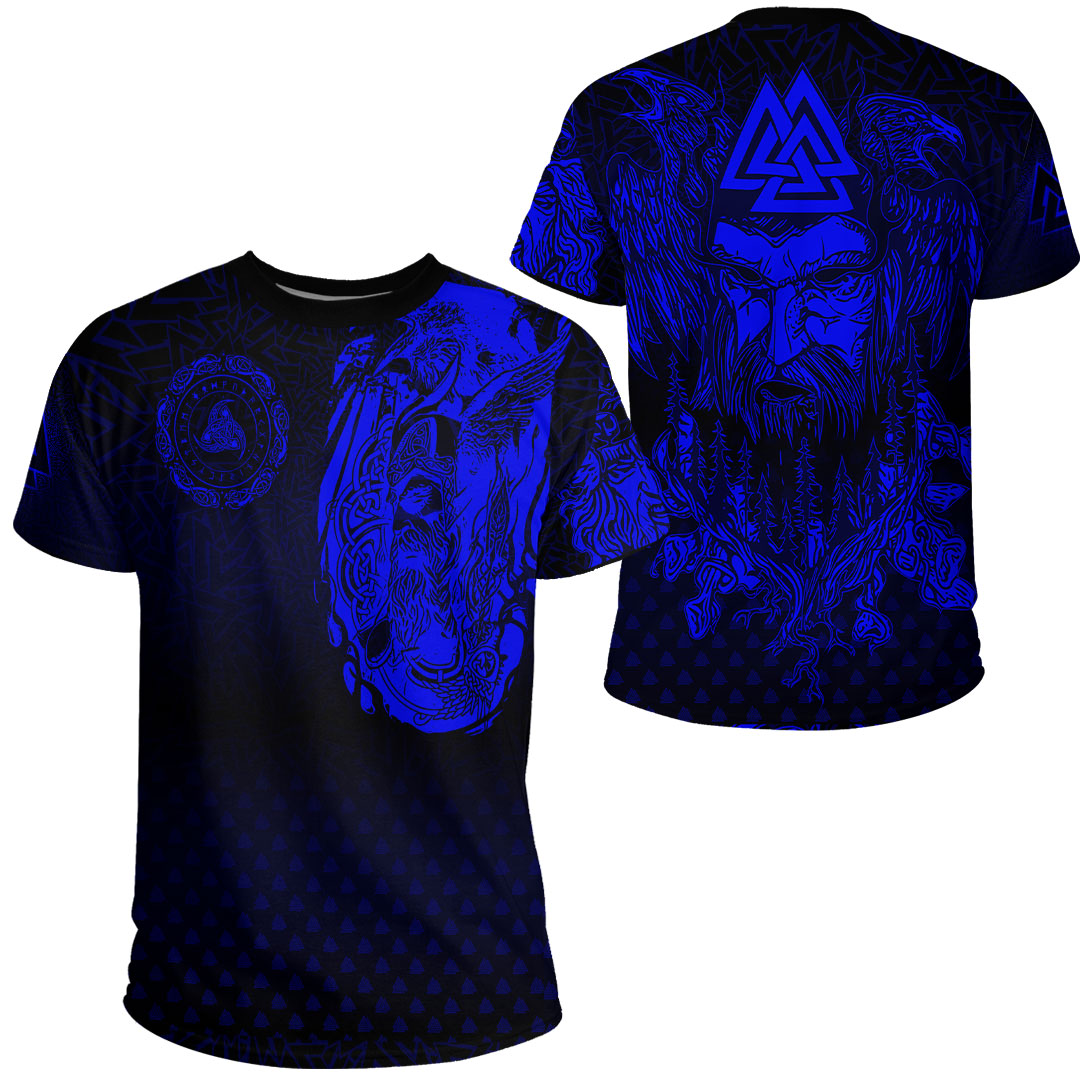 viking-clothing-viking-odin-raven-tattoo-style-blue-version-t-shirt