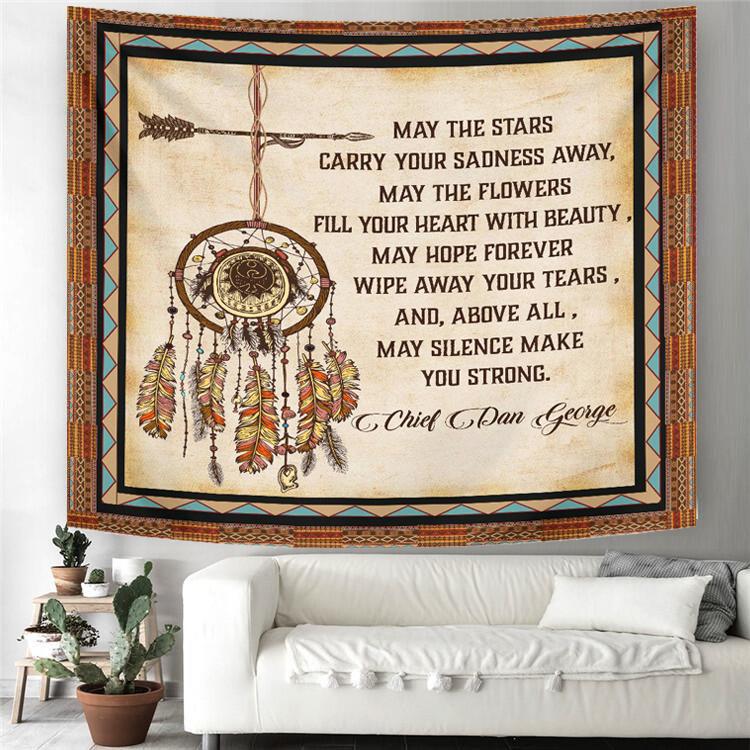 May The Stars Carry Your Sadness Away Native American Tapestry LT10 - Wonder Print Shop