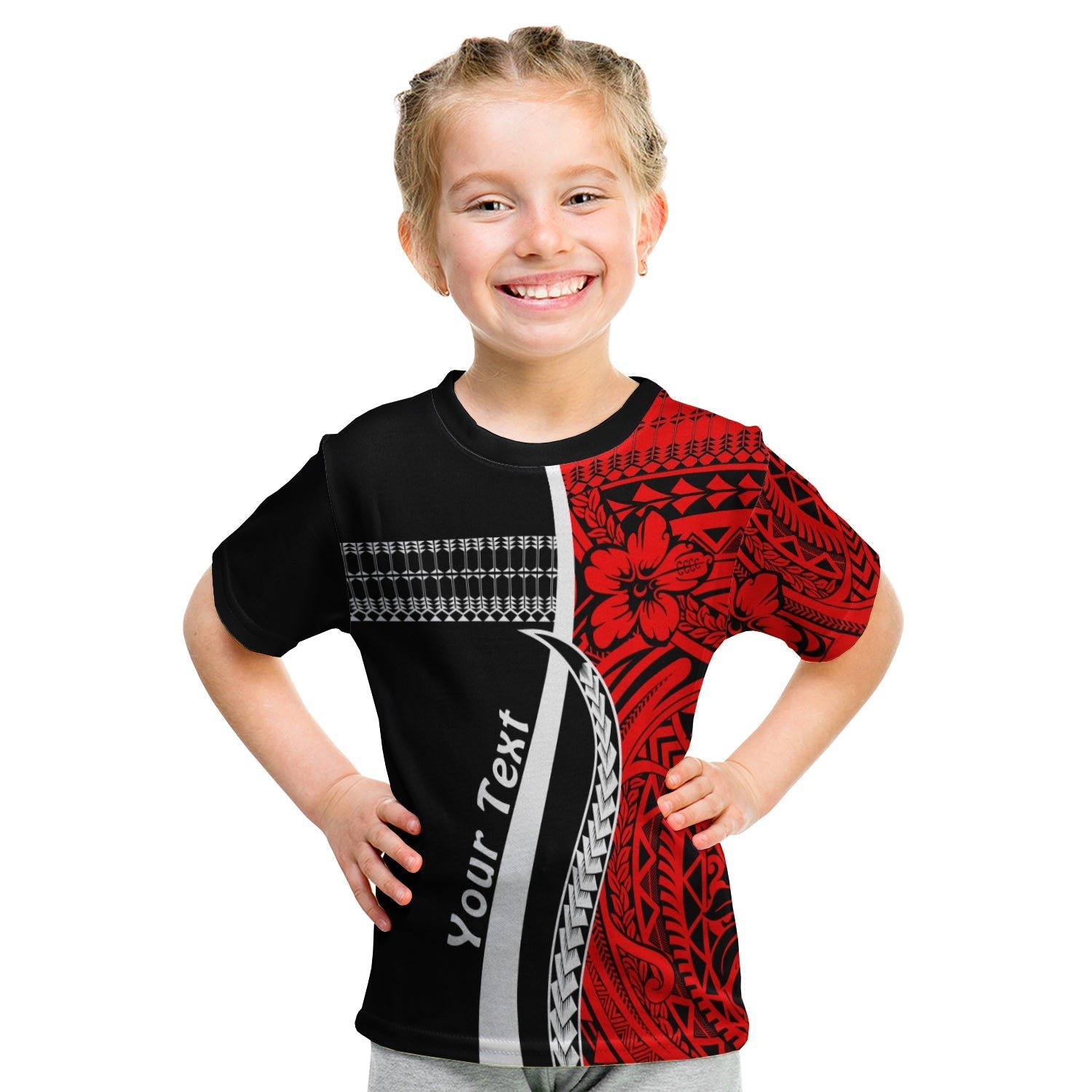 custom-personalised-marshall-islands-t-shirt-kid-simple-pattern-version-red