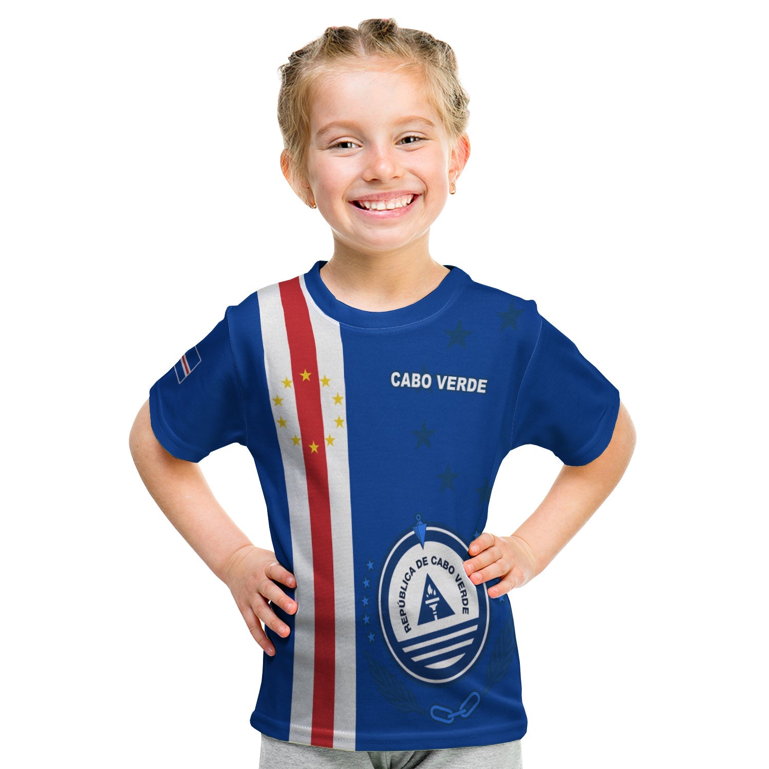 Cape Verde T Shirt KID Pride Cabo Verde LT13 - Wonder Print Shop