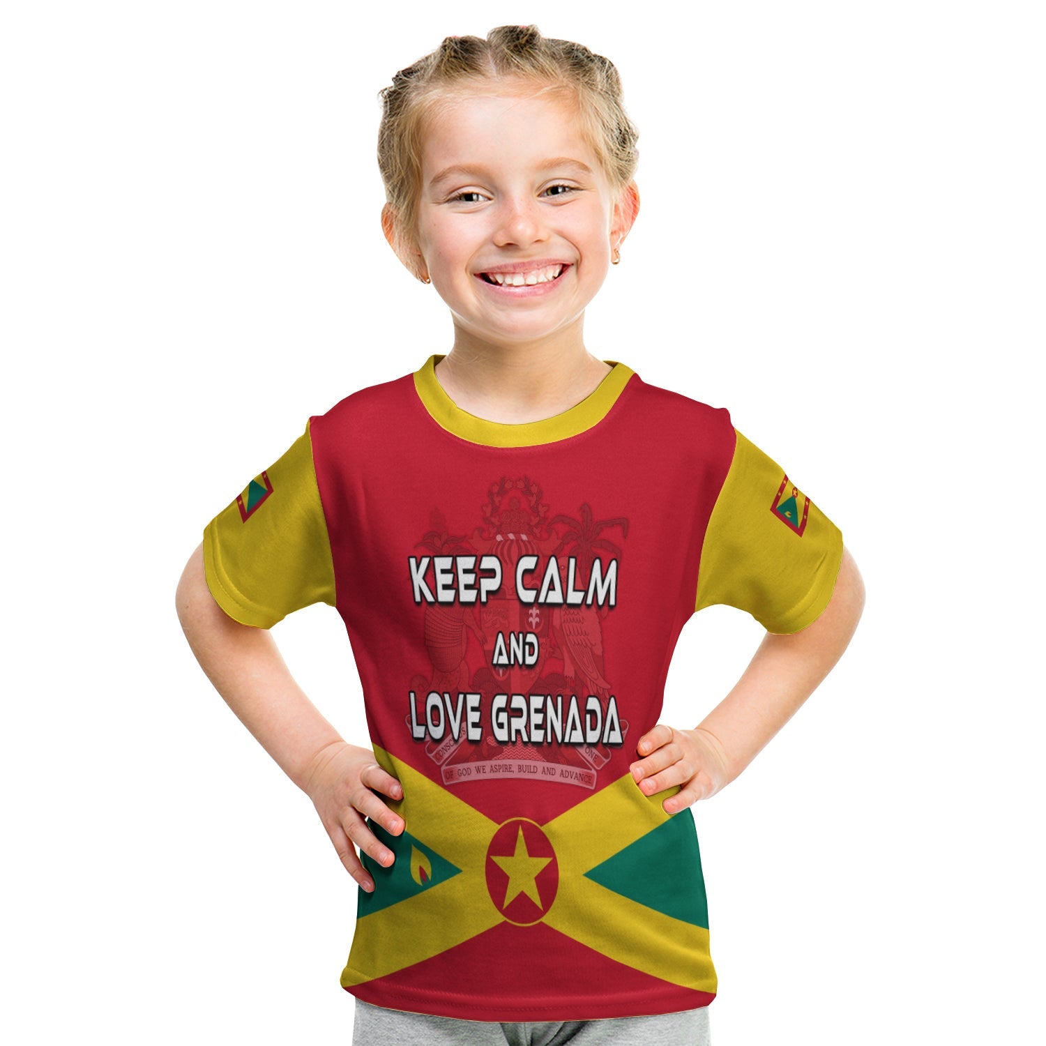 Grenada T shirt KID Keep Calm and Love Grenada LT13 - Wonder Print Shop