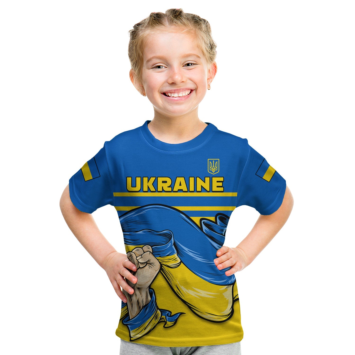 Ukraine T shirt KID Strong Ukrainian LT13 - Wonder Print Shop