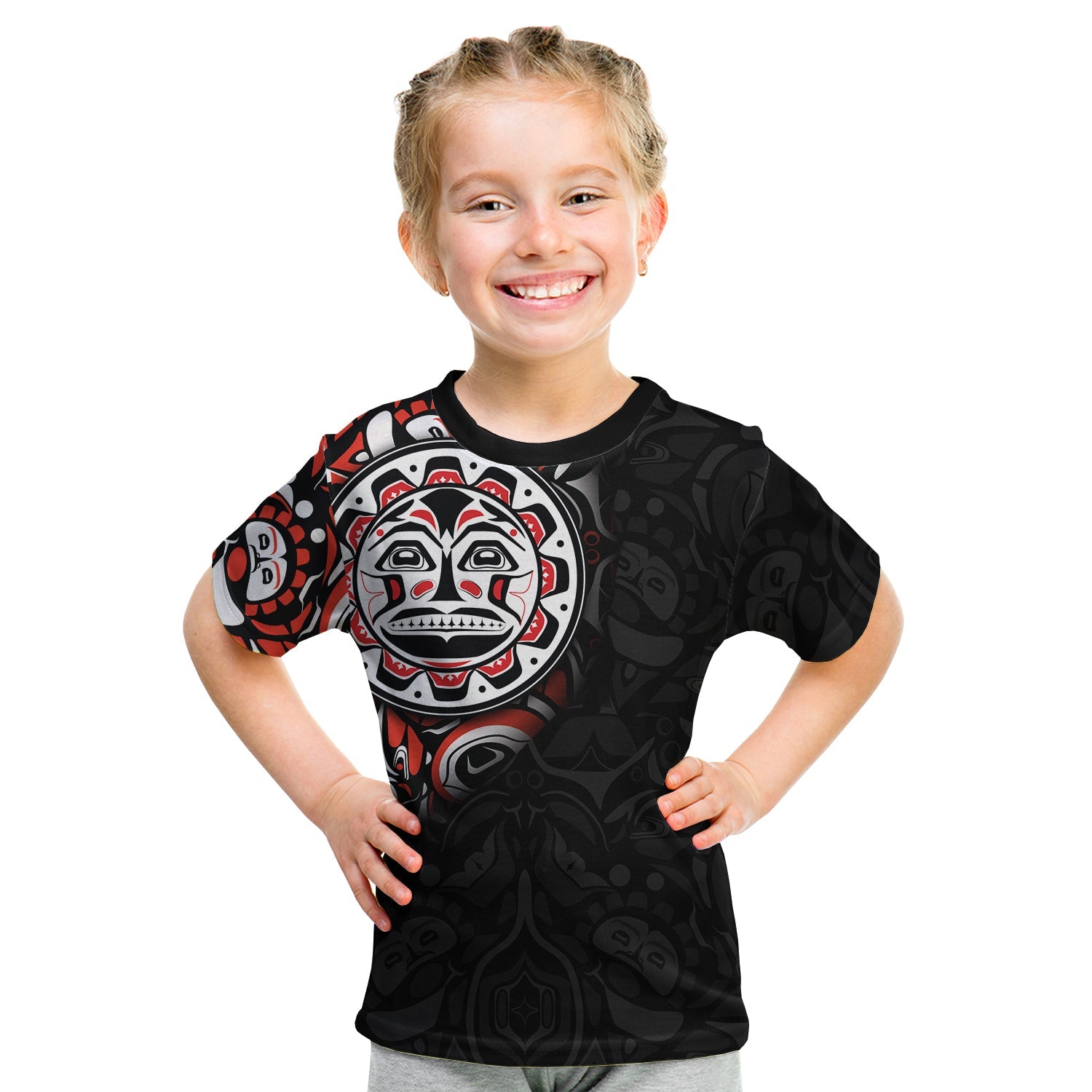 (Custom Personalised) Canada Haida T Shirt KID Sun LT6 - Wonder Print Shop