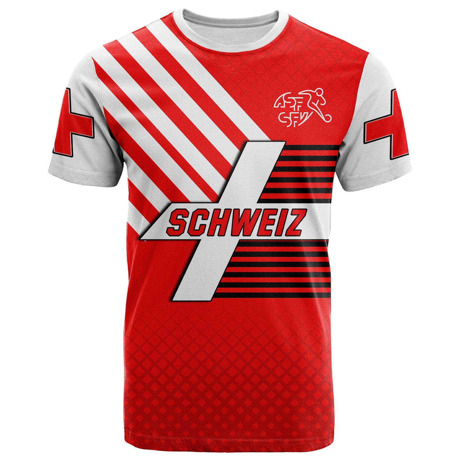 Switzerland FootbT Shirt Schweizer Pati Champion Sporty LT13