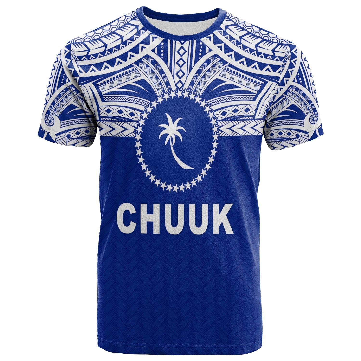 Chuuk Flag T Shirt Micronesia Style Blue LT13 - Wonder Print Shop