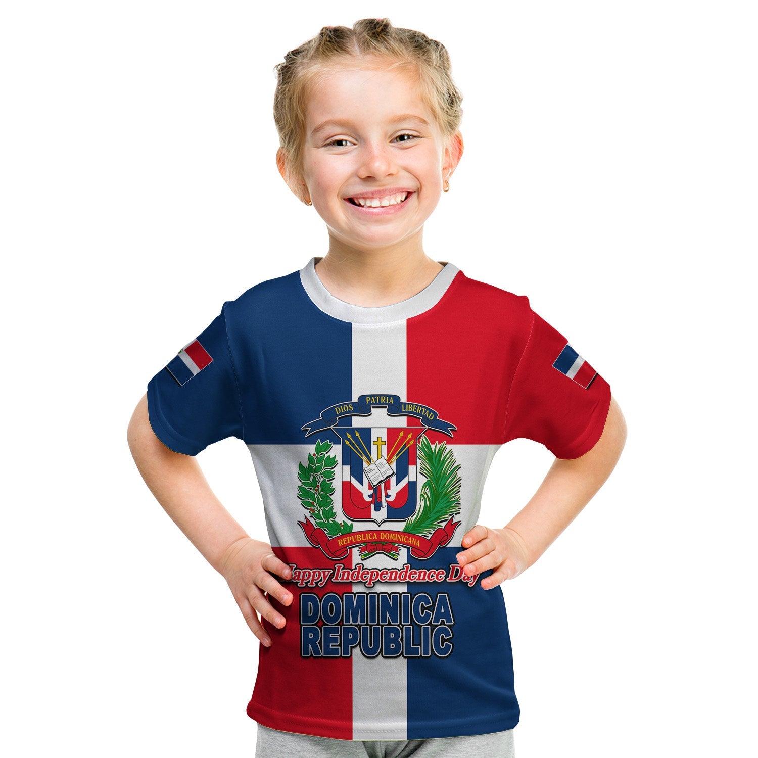 Dominican Republic Independence Day T Shirt KID LT6 - Wonder Print Shop