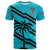 Custom Fiji Rugby Tapa Pattern Fijian 7s Cyan T Shirt - Wonder Print Shop