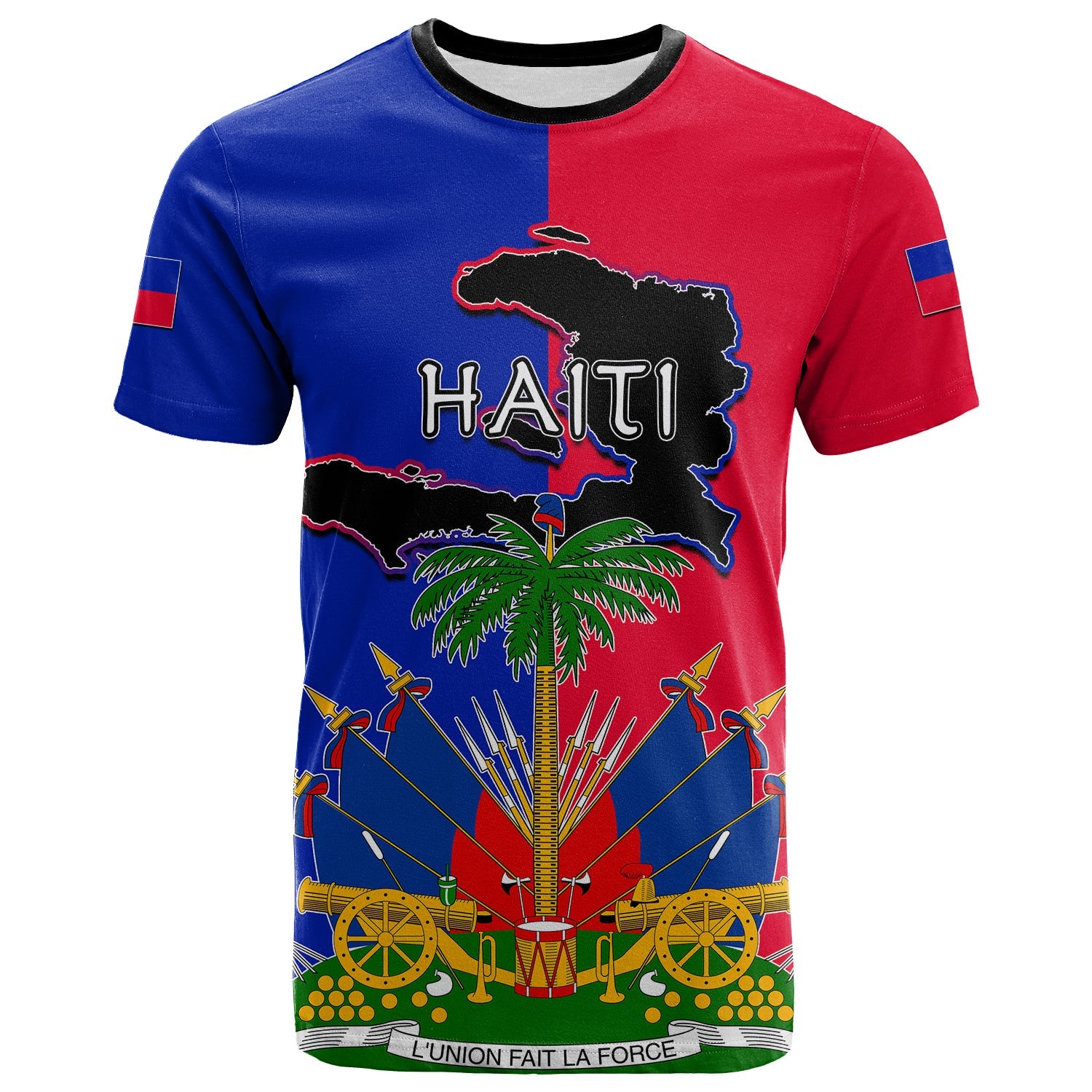 Custom Haiti T Shirt Flag Style LT6 - Wonder Print Shop