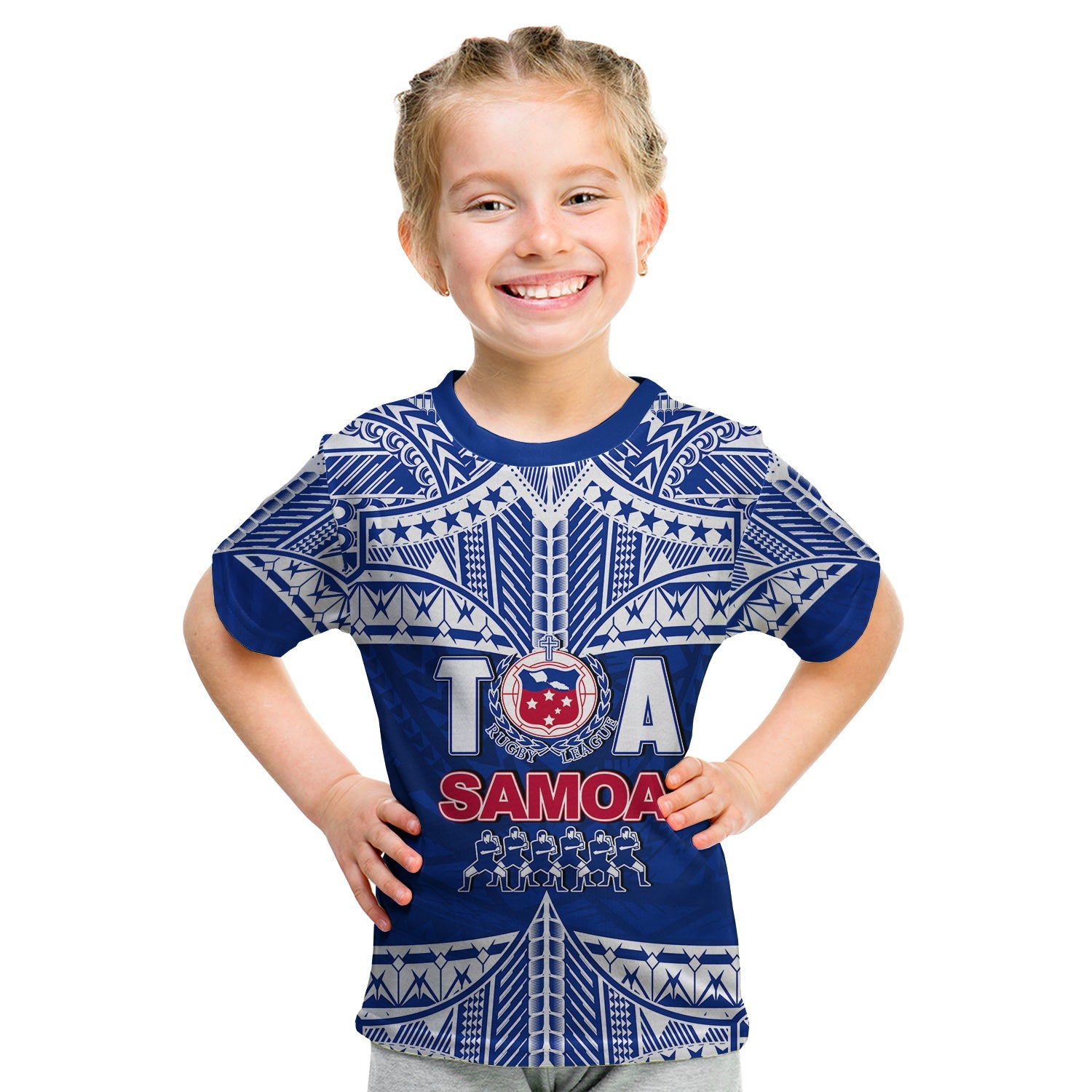 Toa Samoa Rugby T Shirt KID Siva Tau LT6 - Wonder Print Shop