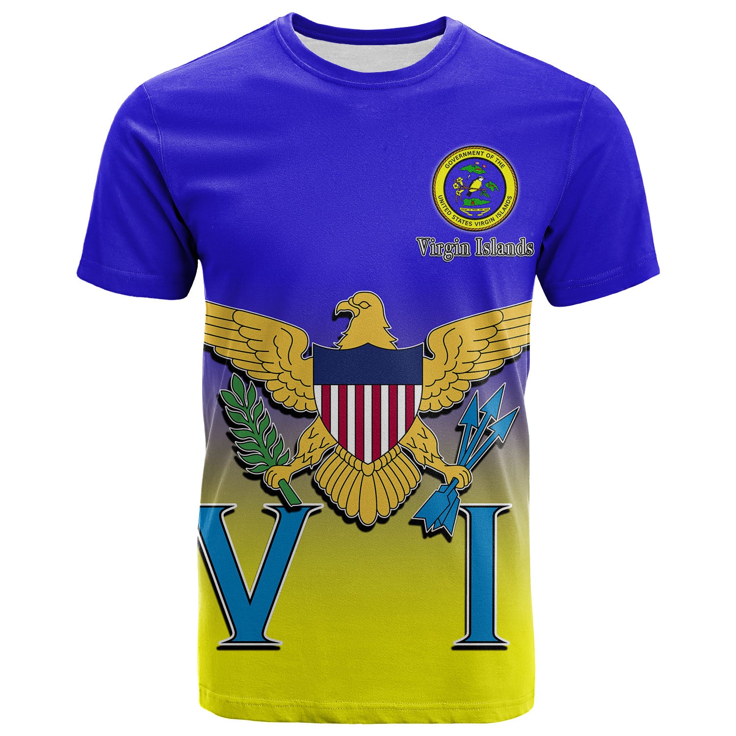 us-virgin-islands-coat-of-arms-t-shirt-gradient-color-style-no1