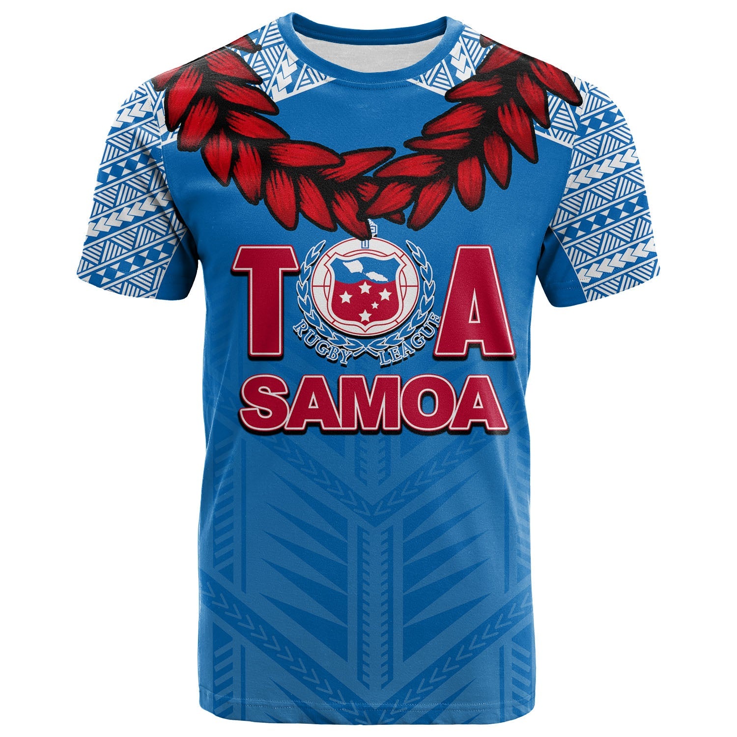 Toa Samoa Ula Fla Rugby T Shirt Blue Sky Jersey 2022