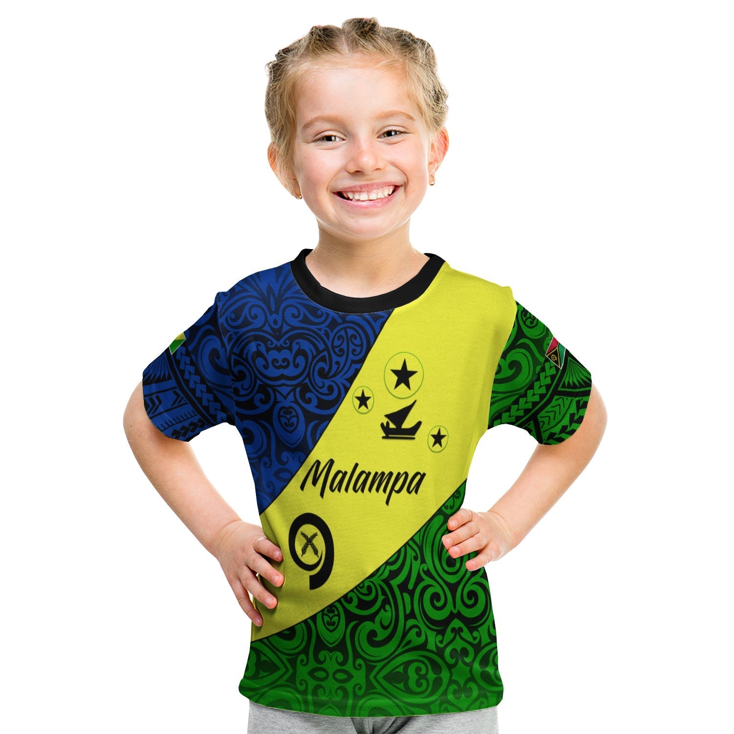 Malampa Province T Shirt KID Vanuatu Pattern LT13 - Wonder Print Shop