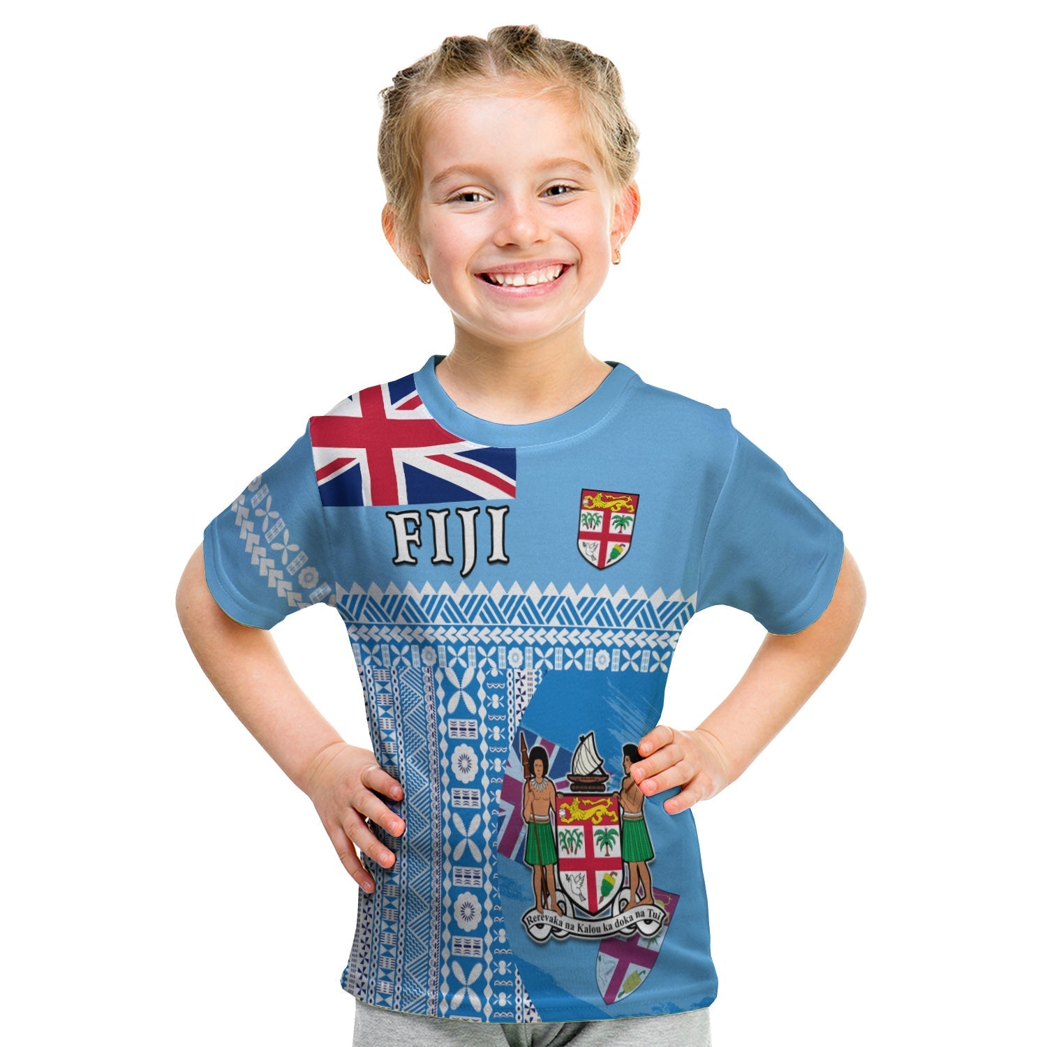 Fiji Dreamy T Shirt KID Tapa Pattern LT13 - Wonder Print Shop