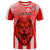 Custom Football Labasa Fa T Shirt Red Lion Fiji Custom Text and Number LT13 - Wonder Print Shop