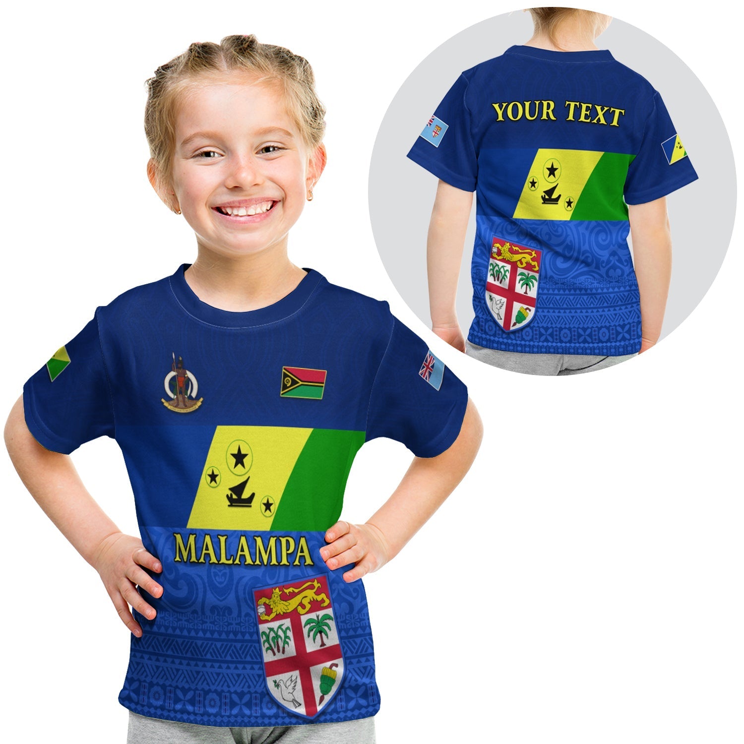 Custom Malampa Fiji Day T Shirt KID Vanuatu Proud LT13 - Wonder Print Shop