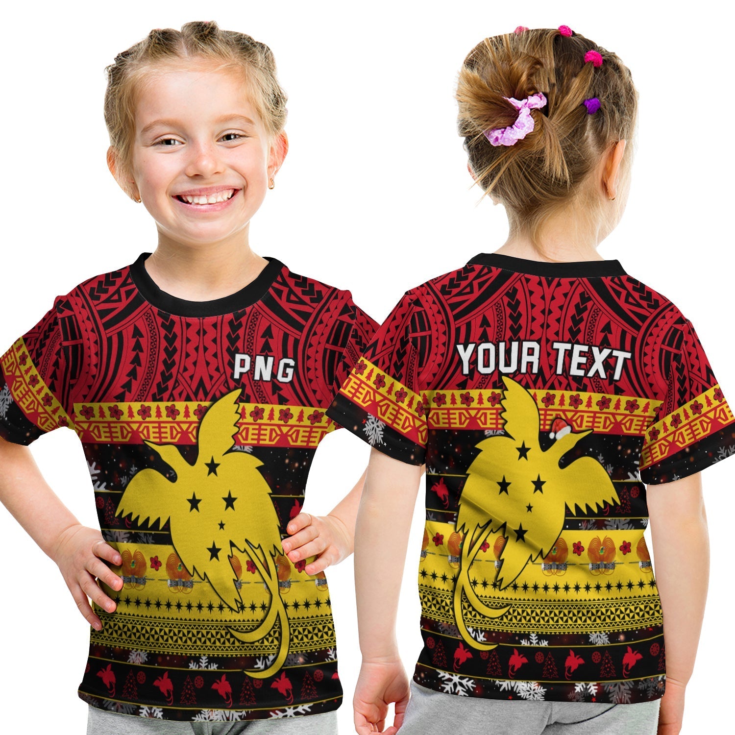 custom-personalised-papua-new-guinea-christmas-t-shirt-kid-raggiana-loved