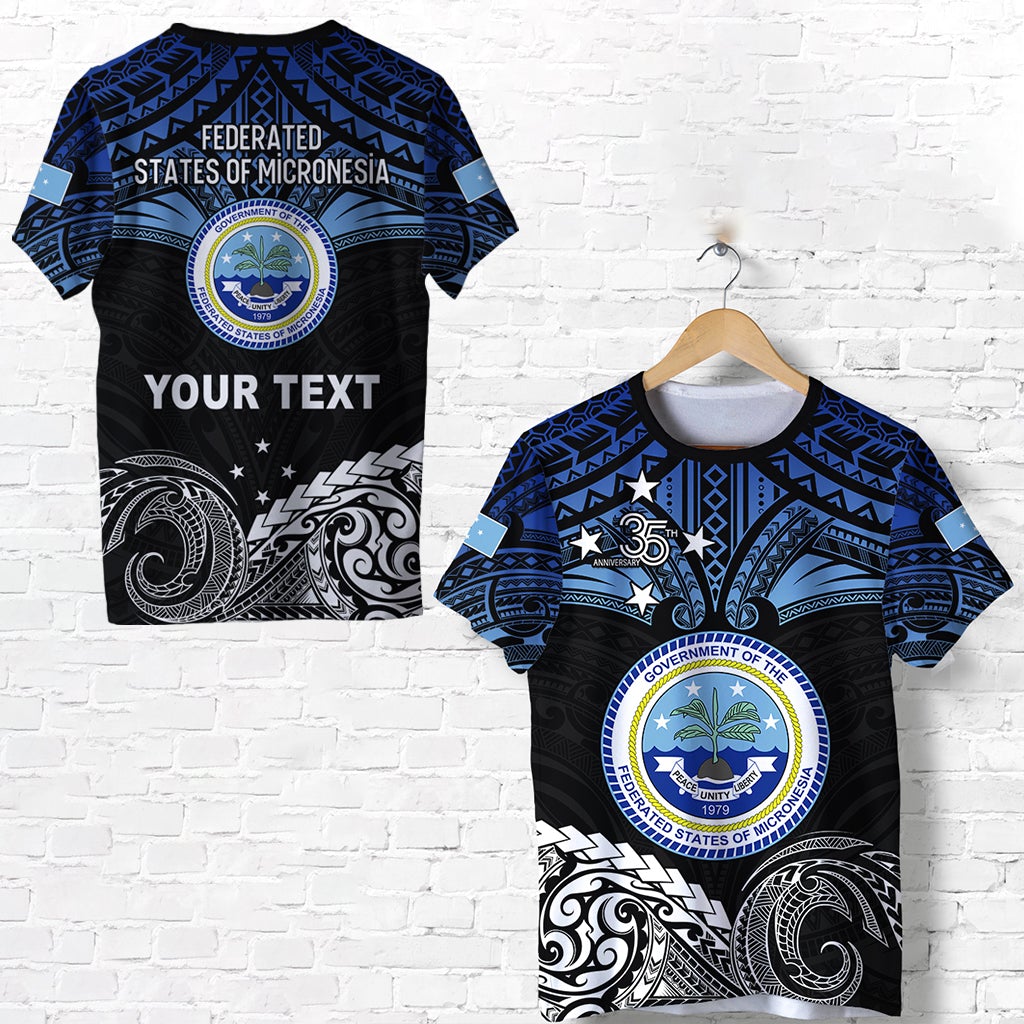 Custom Federated States of Micronesia T Shirt Happy FSM 35th Independence Anniversary LT13 - Wonder Print Shop